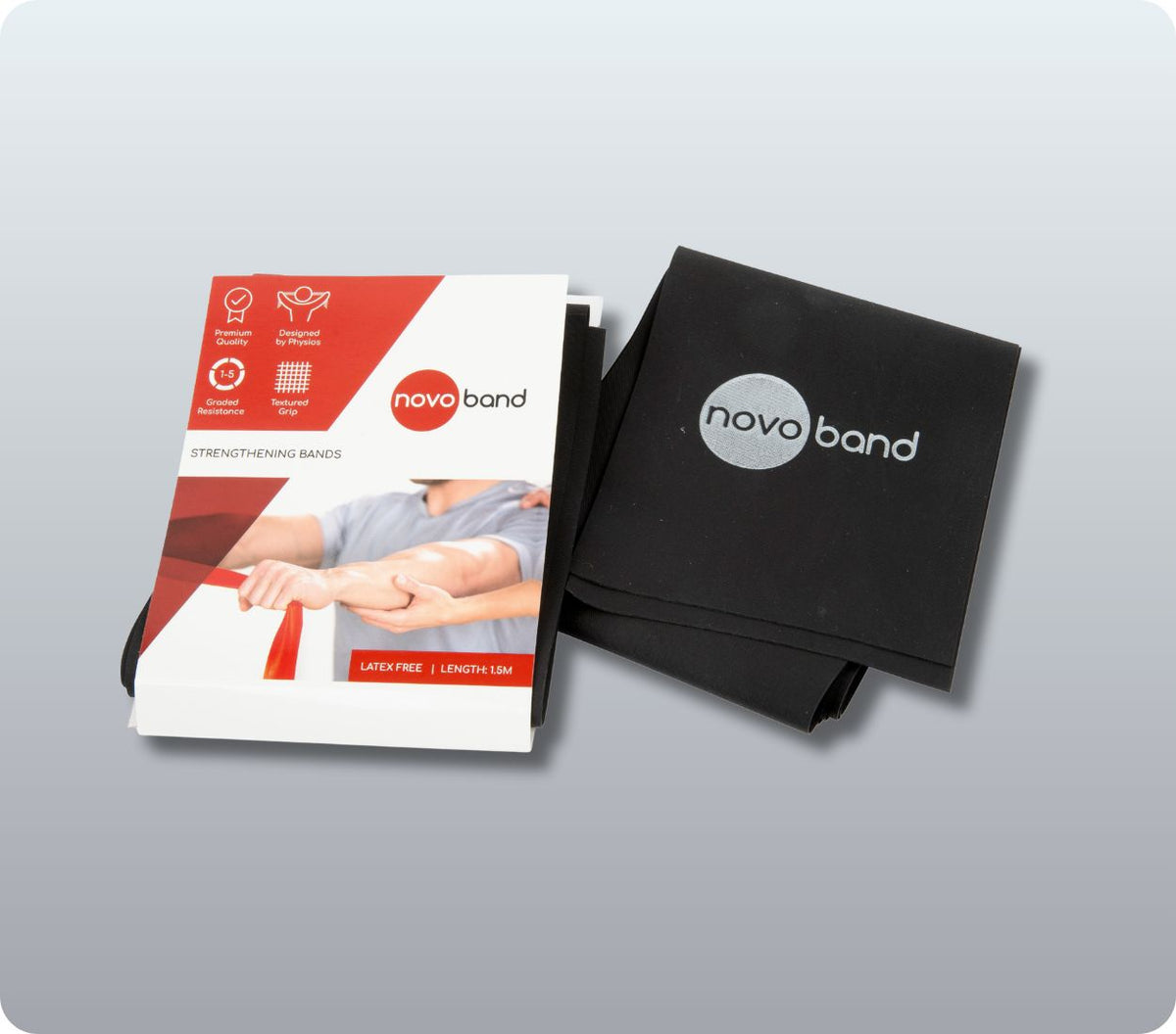 Level 5 (Black) Latex Free Resistance Bands – Pack of 16 × 1.5 m