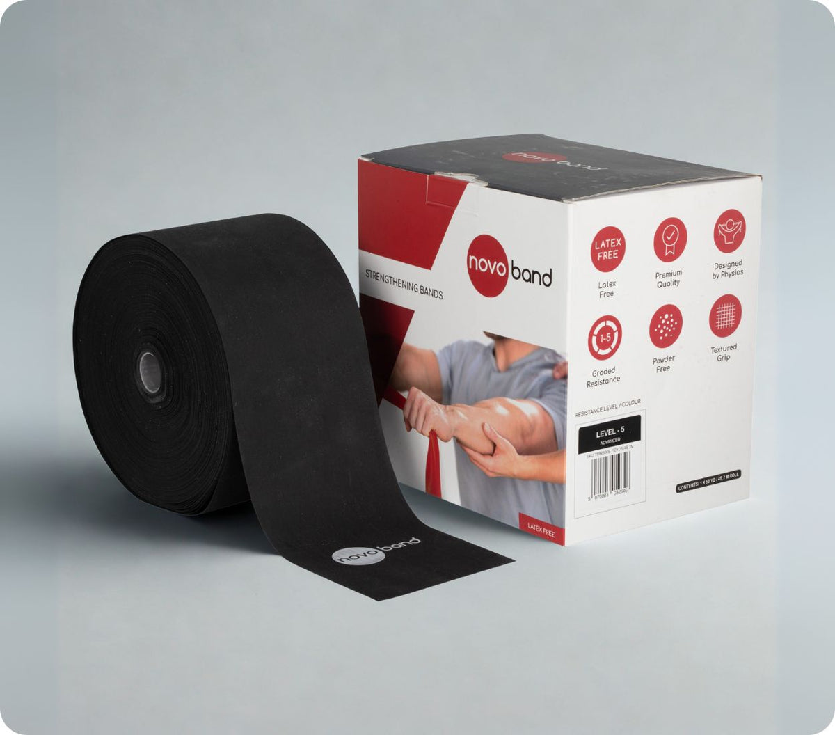 Level 5 (Black) Latex Free Resistance Band – 50 Yards (45.7 m)