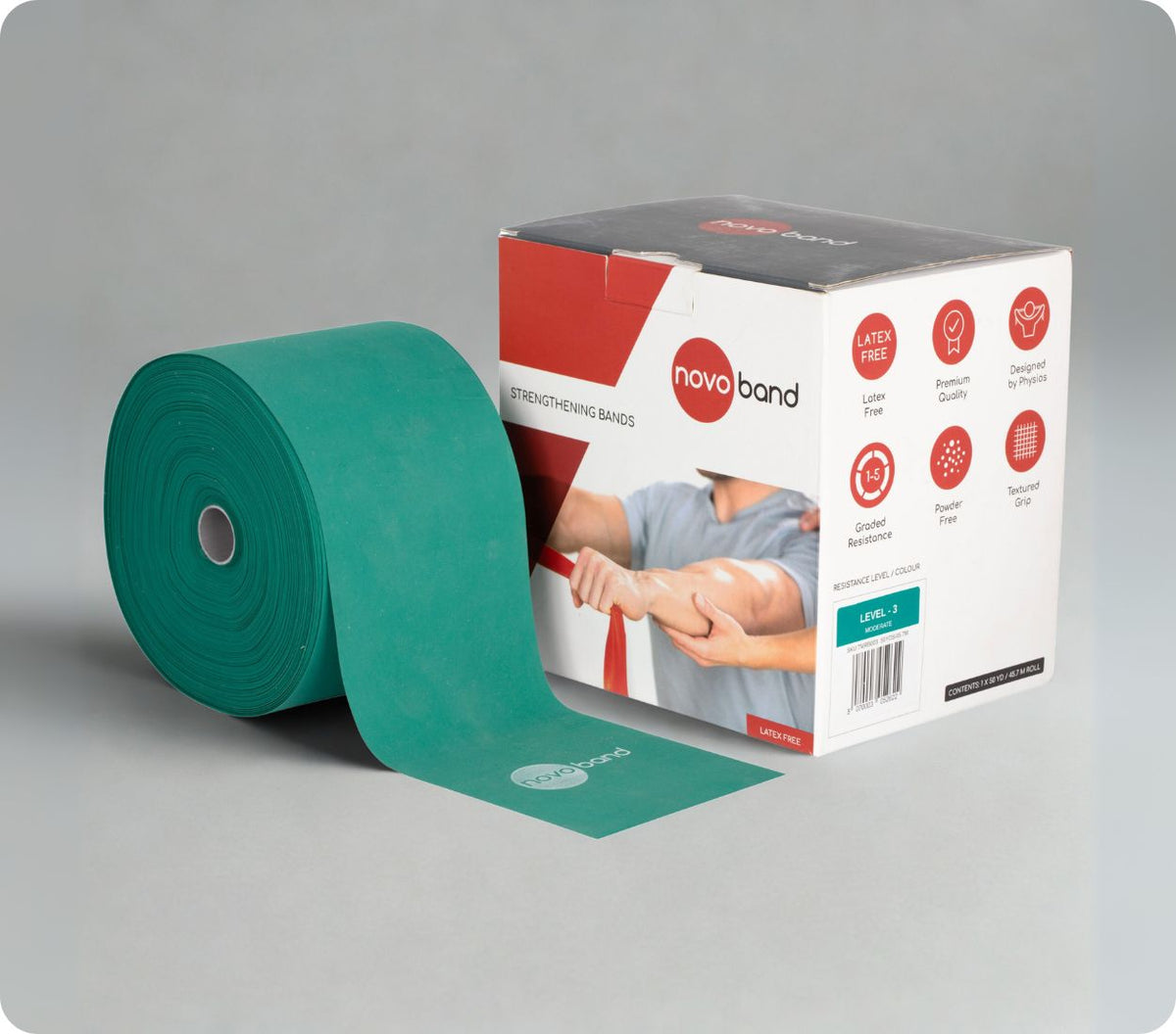 Level 3 (Green) Latex Free Resistance Band – 50 Yards (45.7 m)