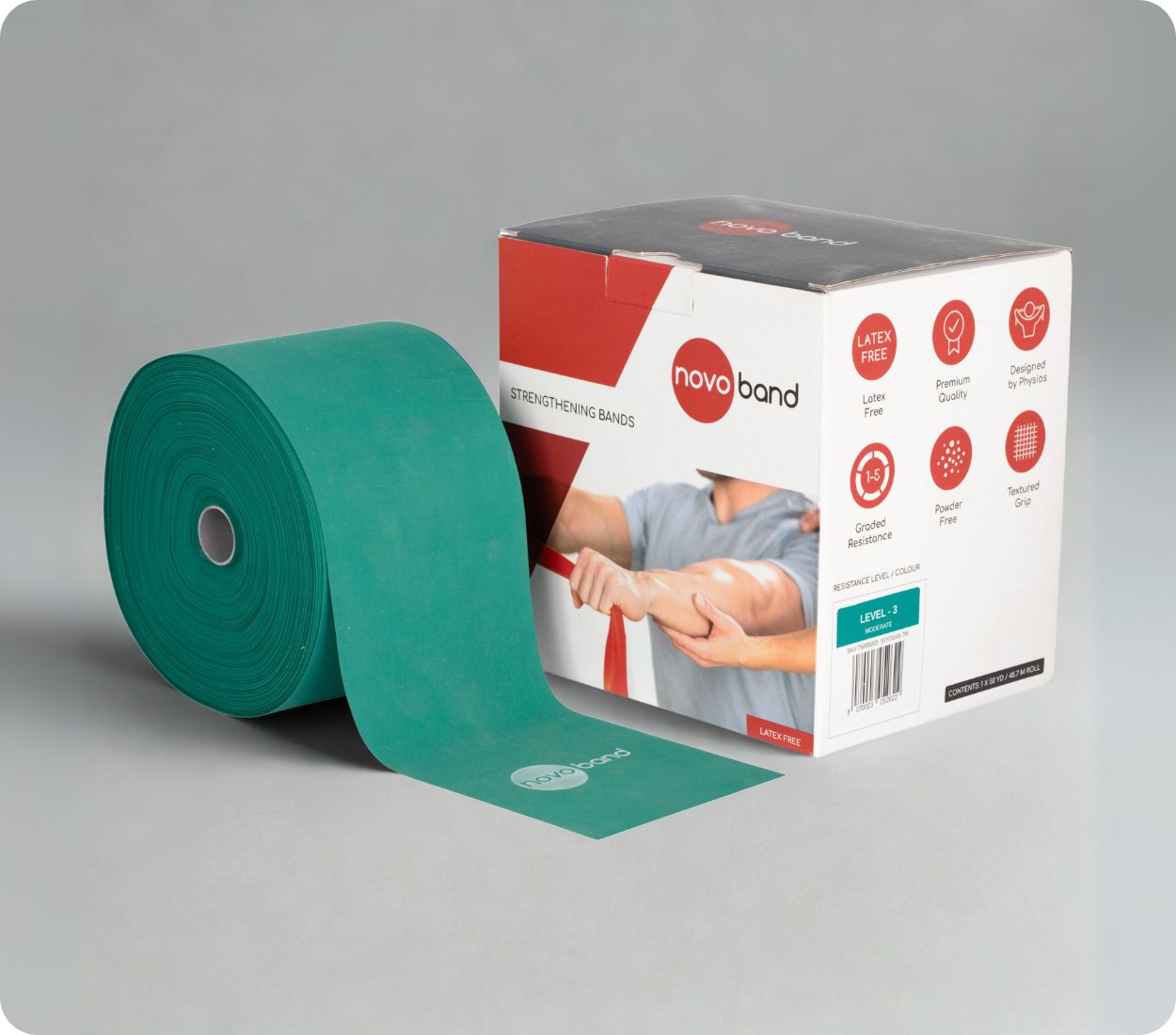 Level 3 (Green) Latex Free Resistance Band – 50 Yards (45.7 m)