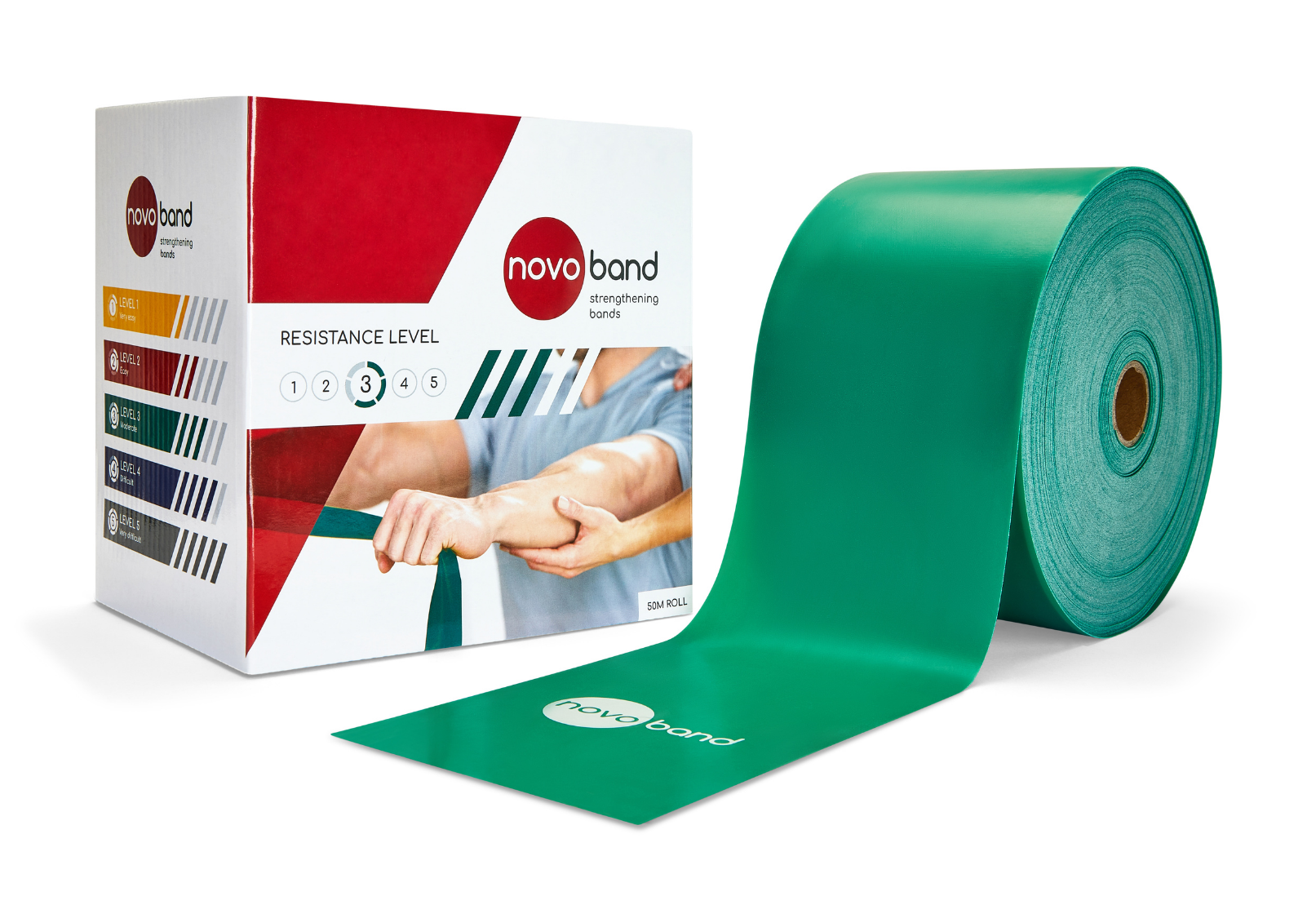 Latex free resistance band 50m roll - Level 3