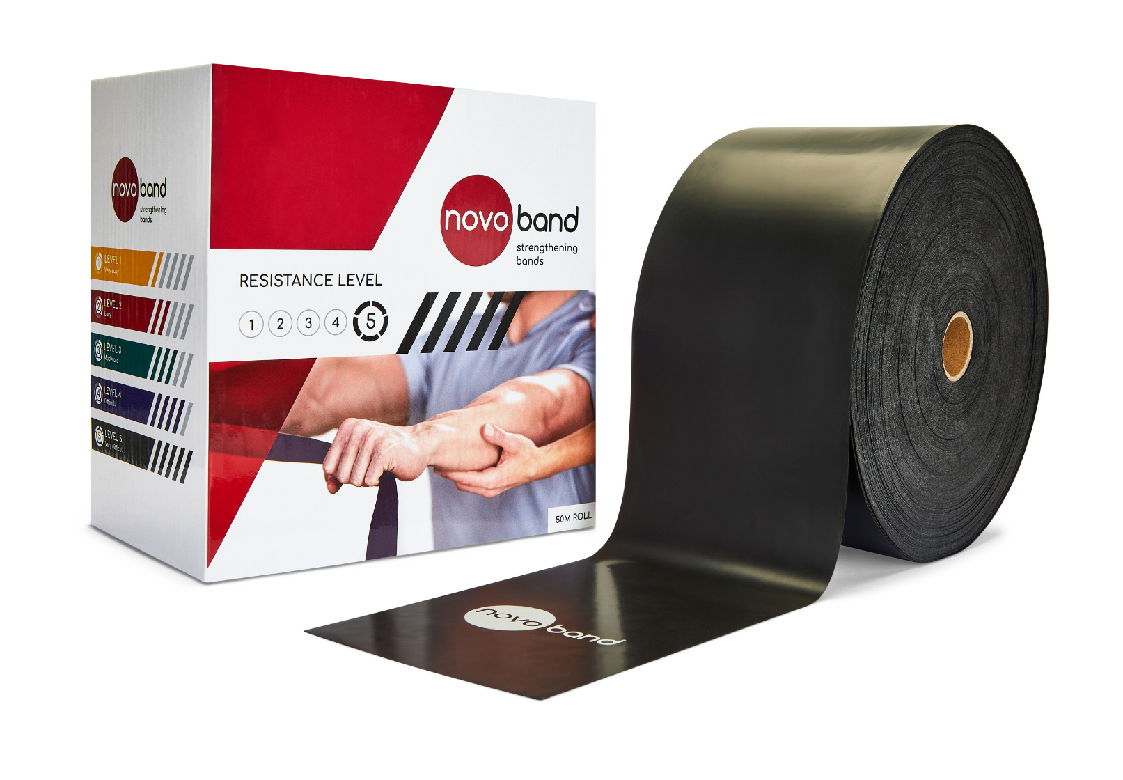 Latex free resistance band 50m roll - Level 5