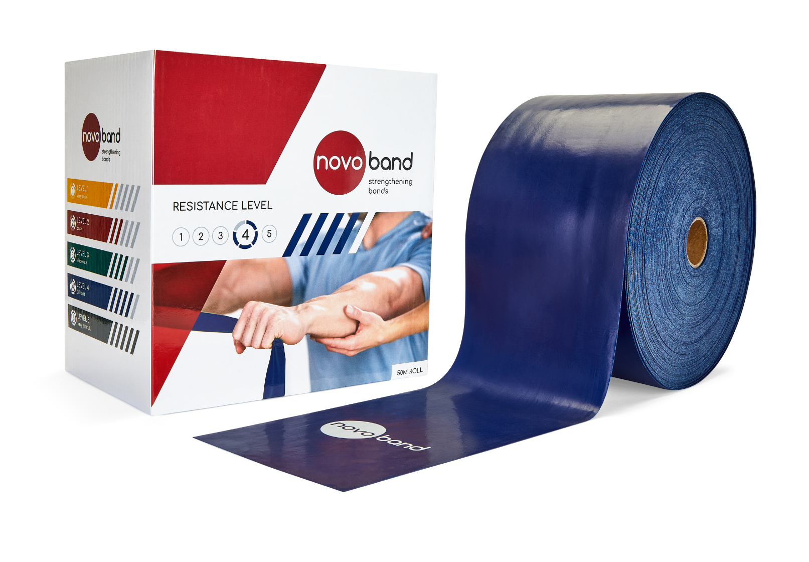 Latex free resistance band 50m roll - Level 4